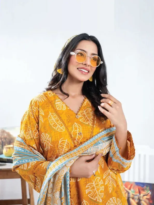 3pcs Printed Lawn (VA#0057)
