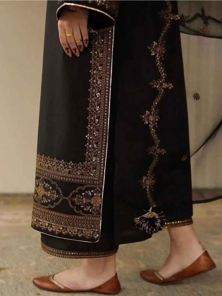 Black Gold Raw Silk