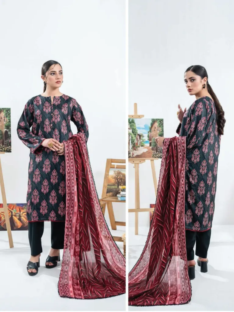 3pcs Printed Lawn (VA#0052)