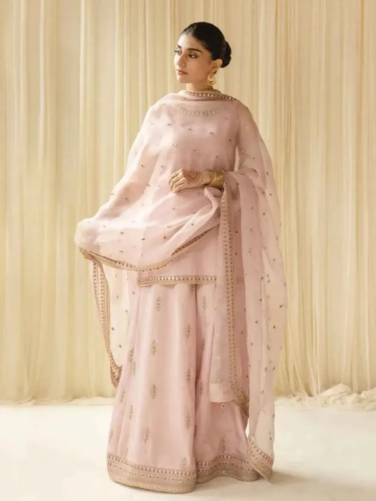 Baby Pink Raw Silk