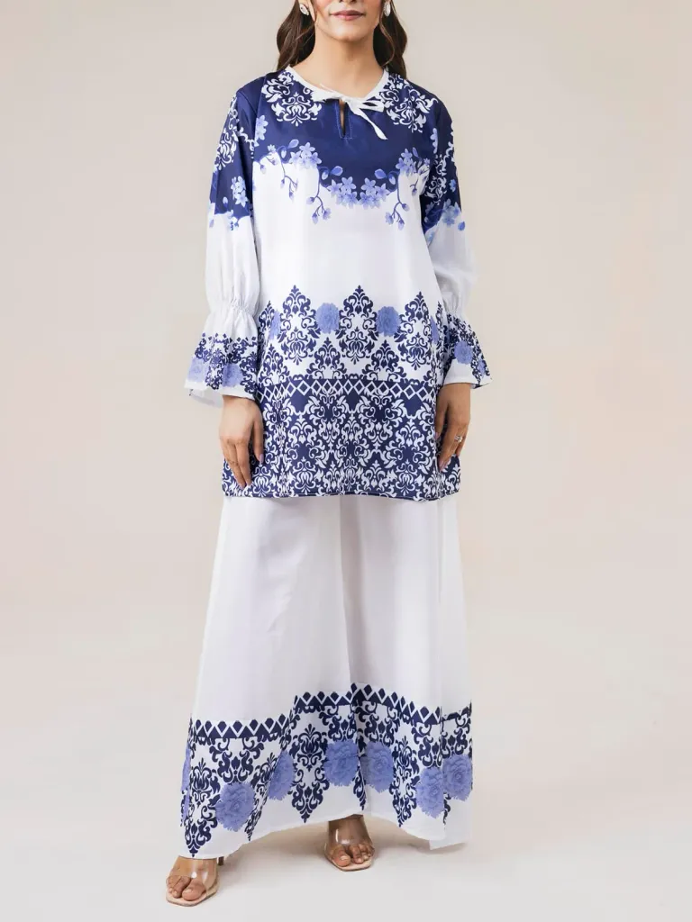 Printed shirt and trouser colored