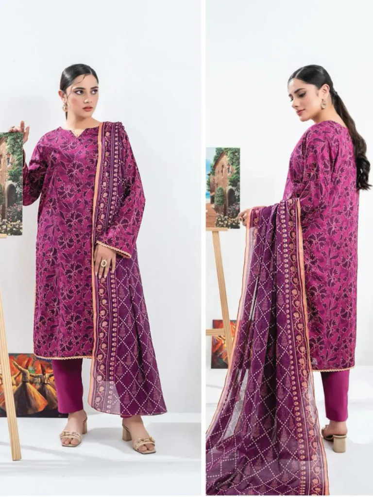 3pcs  Printed Lawn (VA#0056)