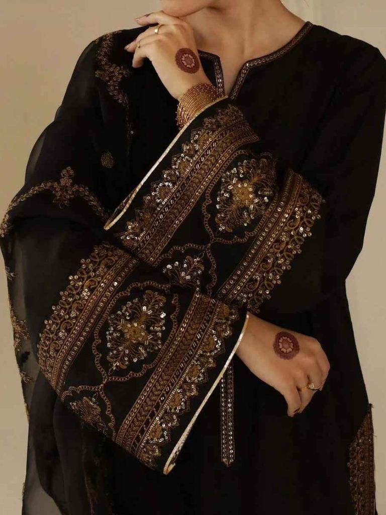 Black Gold Raw Silk