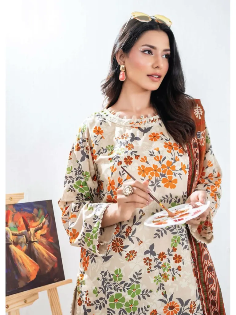 3pcs Printed lawn (VA#0053)