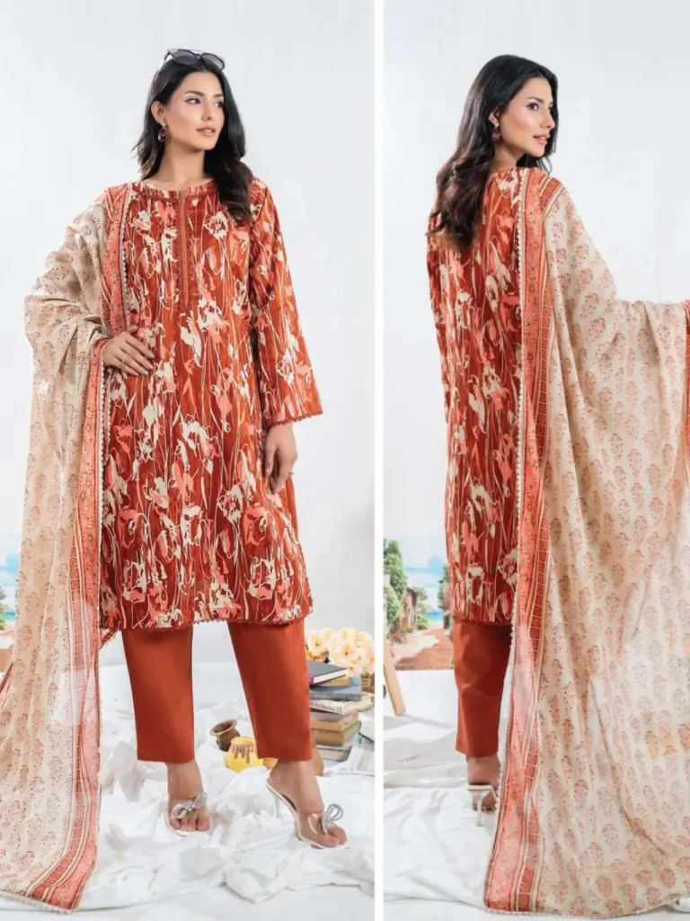 3pcs Printed lawn (VA#0062)
