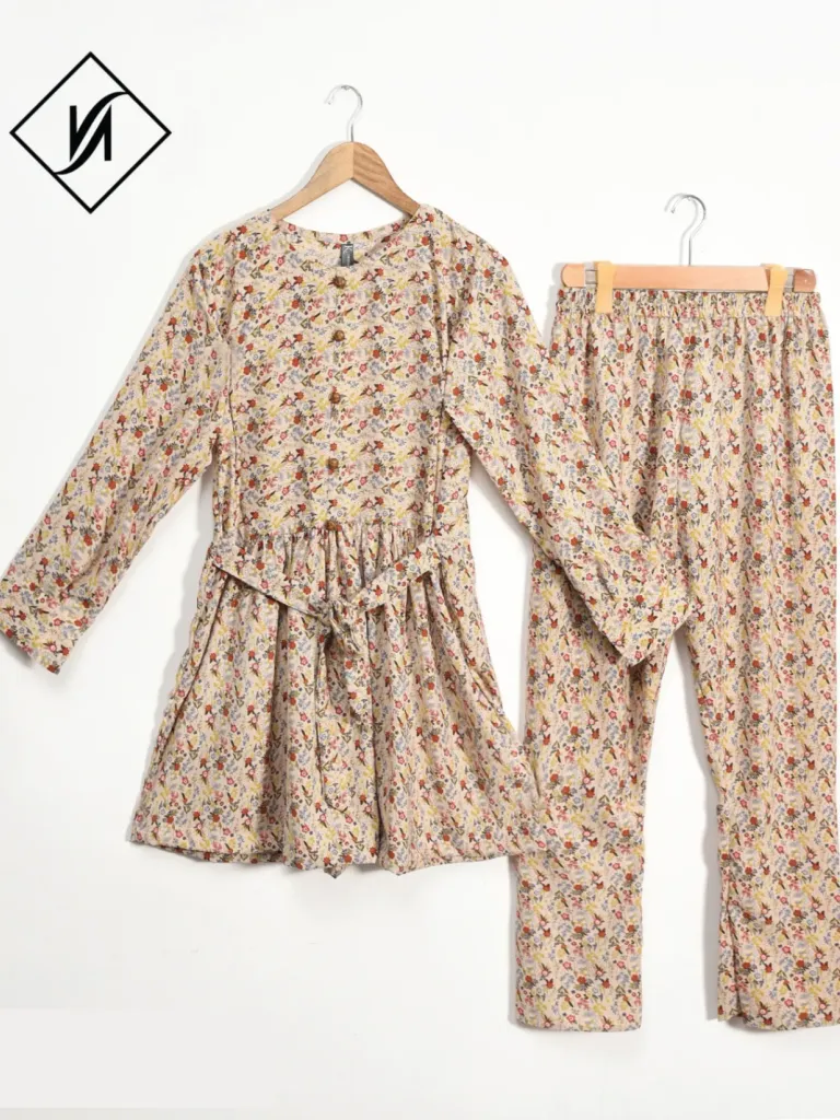 2pcs shirt & trouser colored