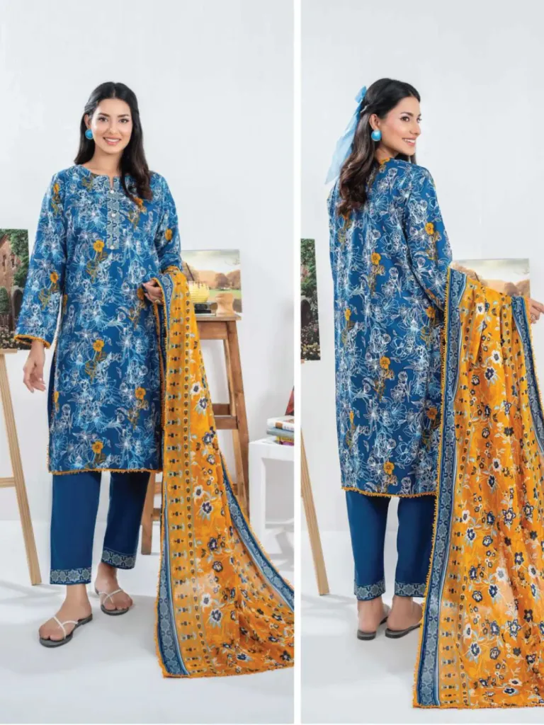 3pcs Printed Lawn (VA#0055)